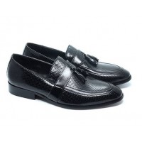 Classic Leather Loafers Tassel - Black